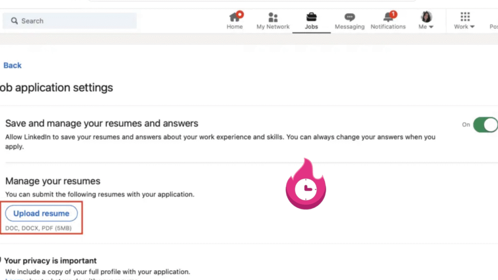 add resume to linkedin